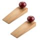 2 Pieces Cherry Round Ceramic Wooden Door Stopper